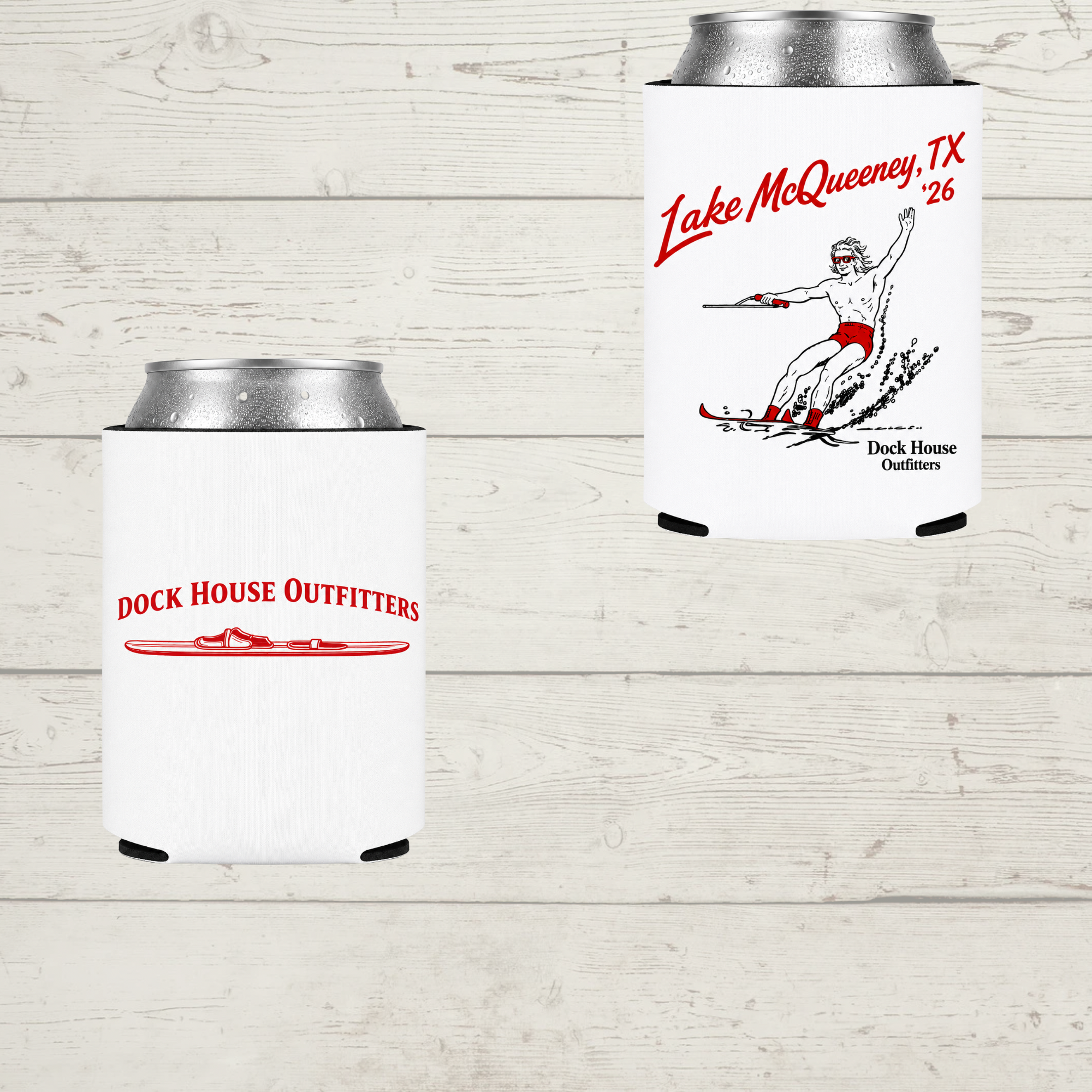 Vintage Skiier Koozie